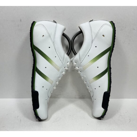Diesel Evelyn Shoes Womens Sz 10 White Green Leather Sneakers Retro Y2K Vintage - Picture 6 of 9